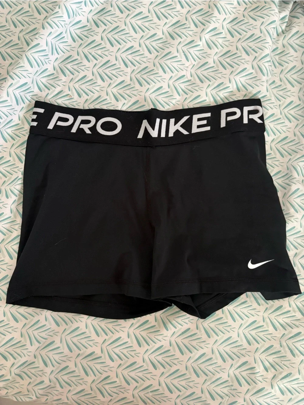 Nike Black Womens’ Pro Compression Leggings with White Swoosh